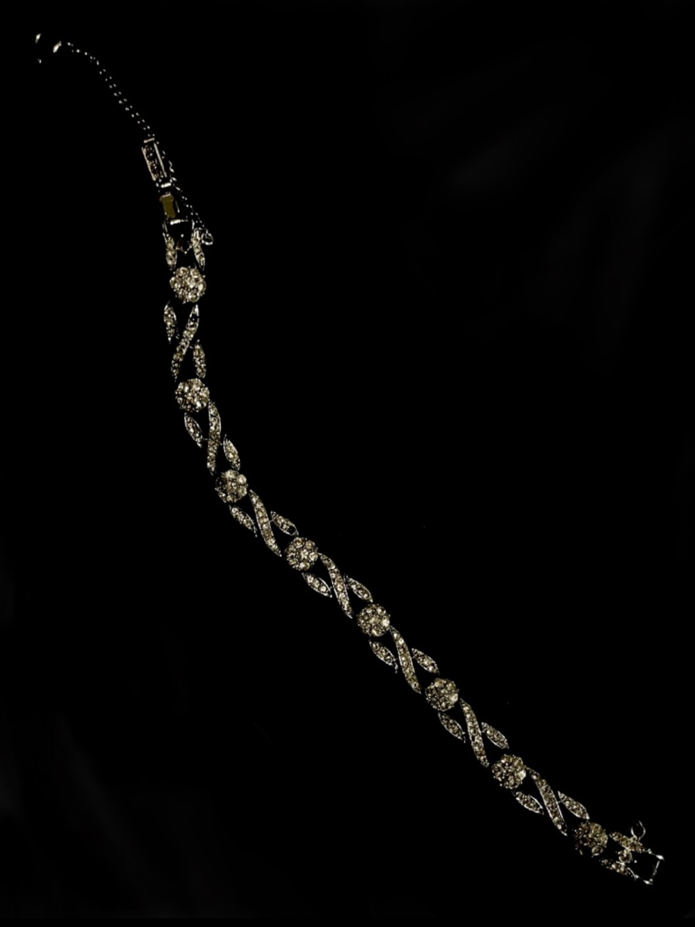 CZ Encrusted Silver Plate BRACELET